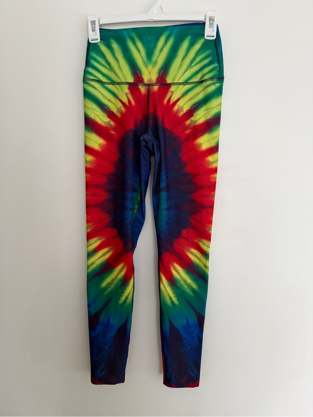 Splits59 Tie-Dye High-Rise Leggings - Red, Yellow, Green, Blue
